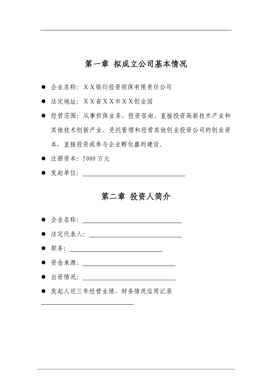 银衍投资担保有限责任公司可行性研究报告_第2页