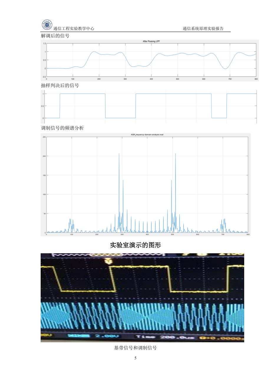 实验3 FSK (ASK)调制解调实验_第5页
