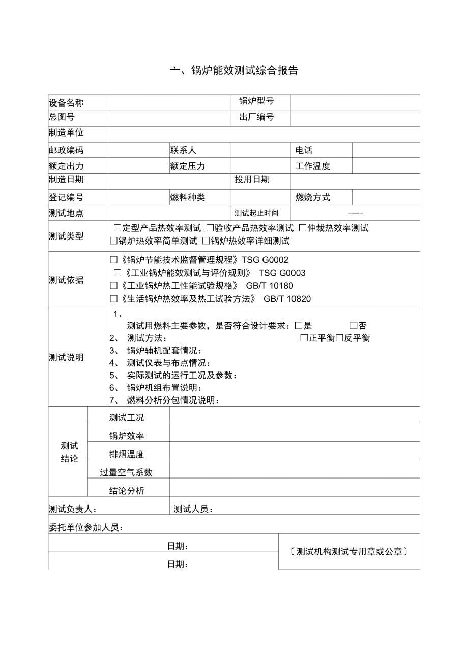 锅炉能效测试报告_第5页