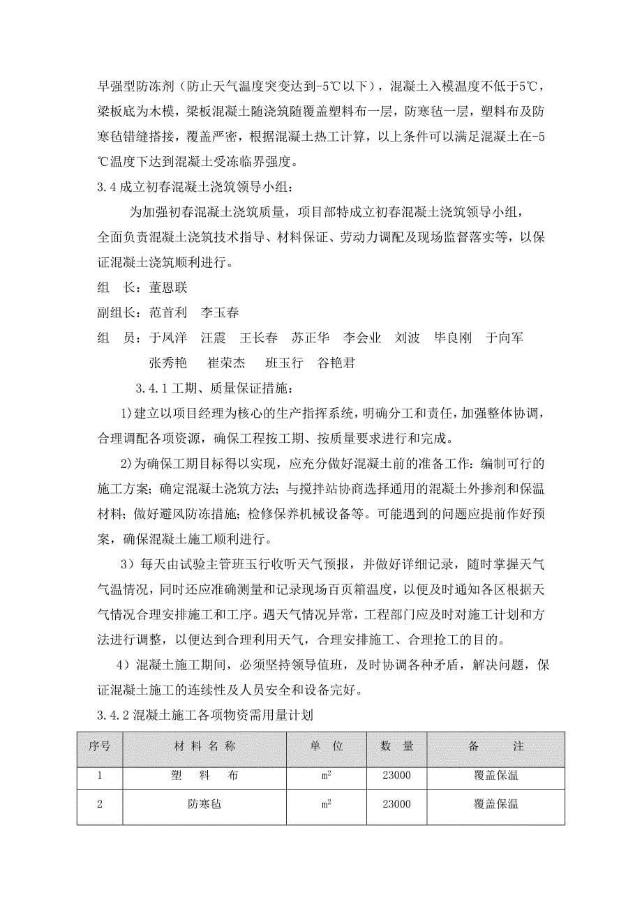 黑龙江某商业广场初混凝土浇筑施工方案(附示意图、热工计算)_第5页