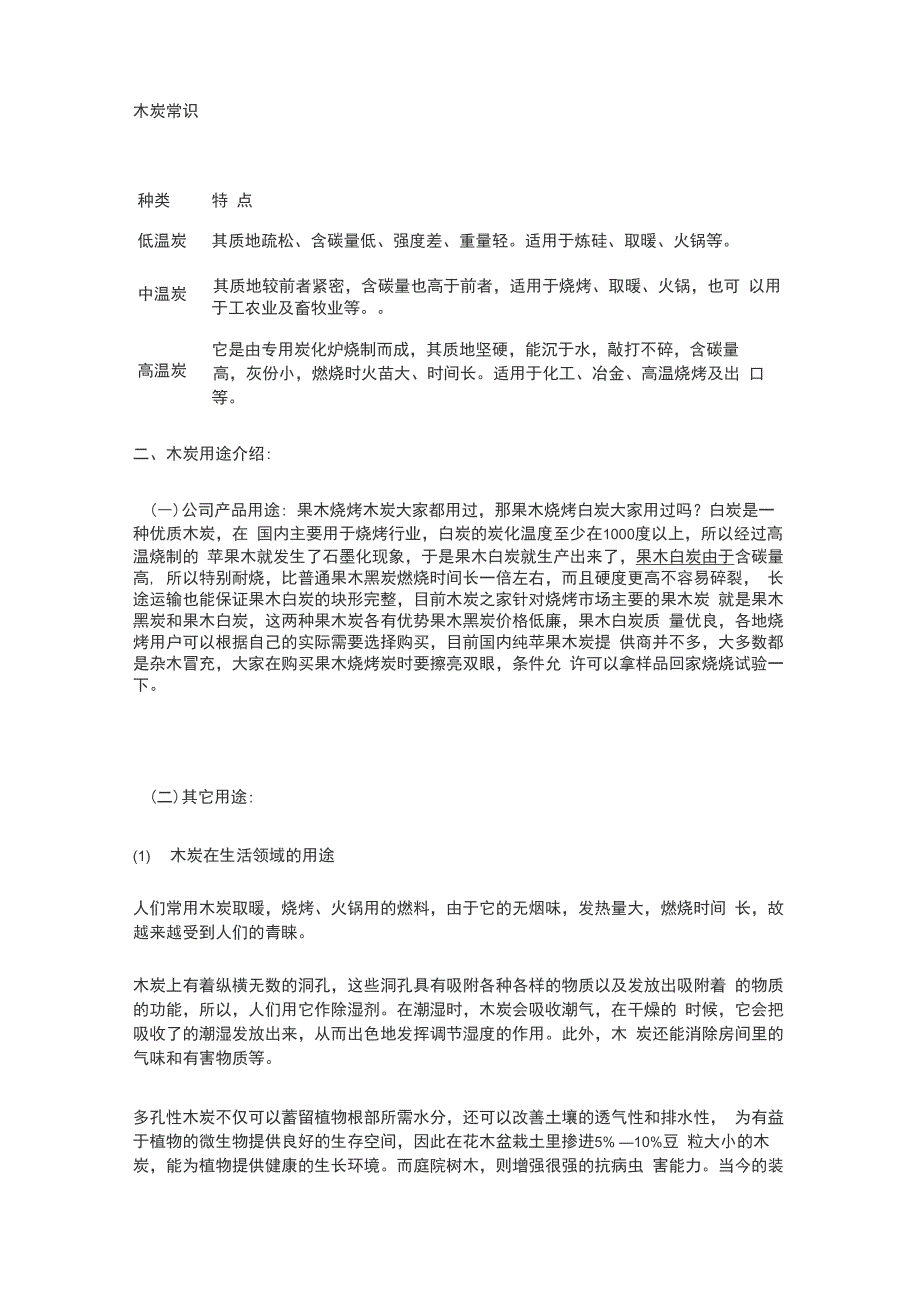 木炭参考资料常识_第1页