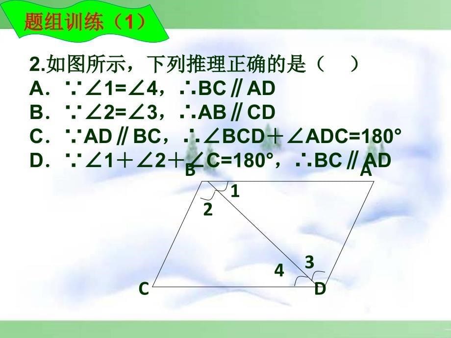 平行线的判定与性质综合运用习题课_第5页