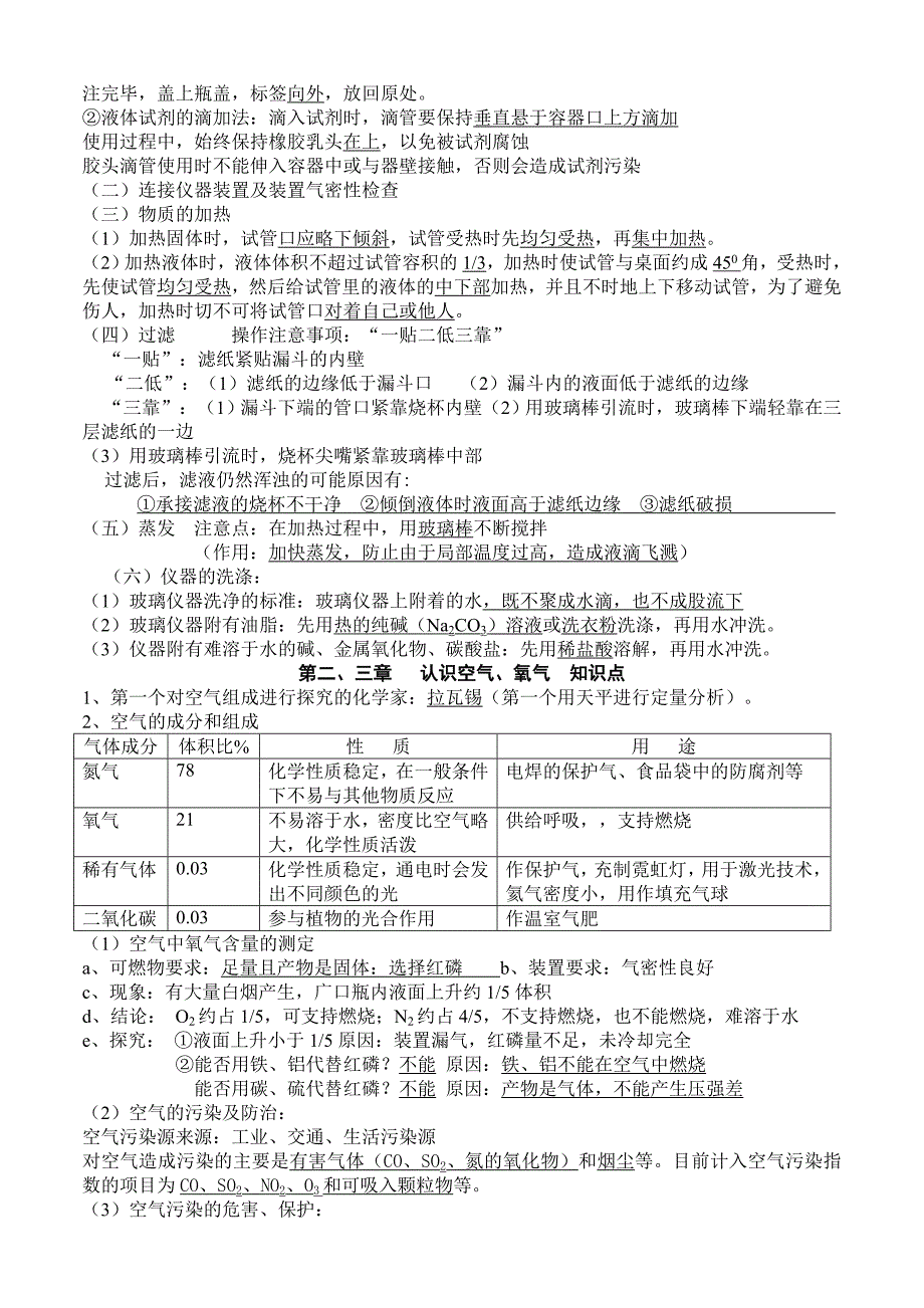 九年级化学新教材各章节知识点整理-.doc_第2页