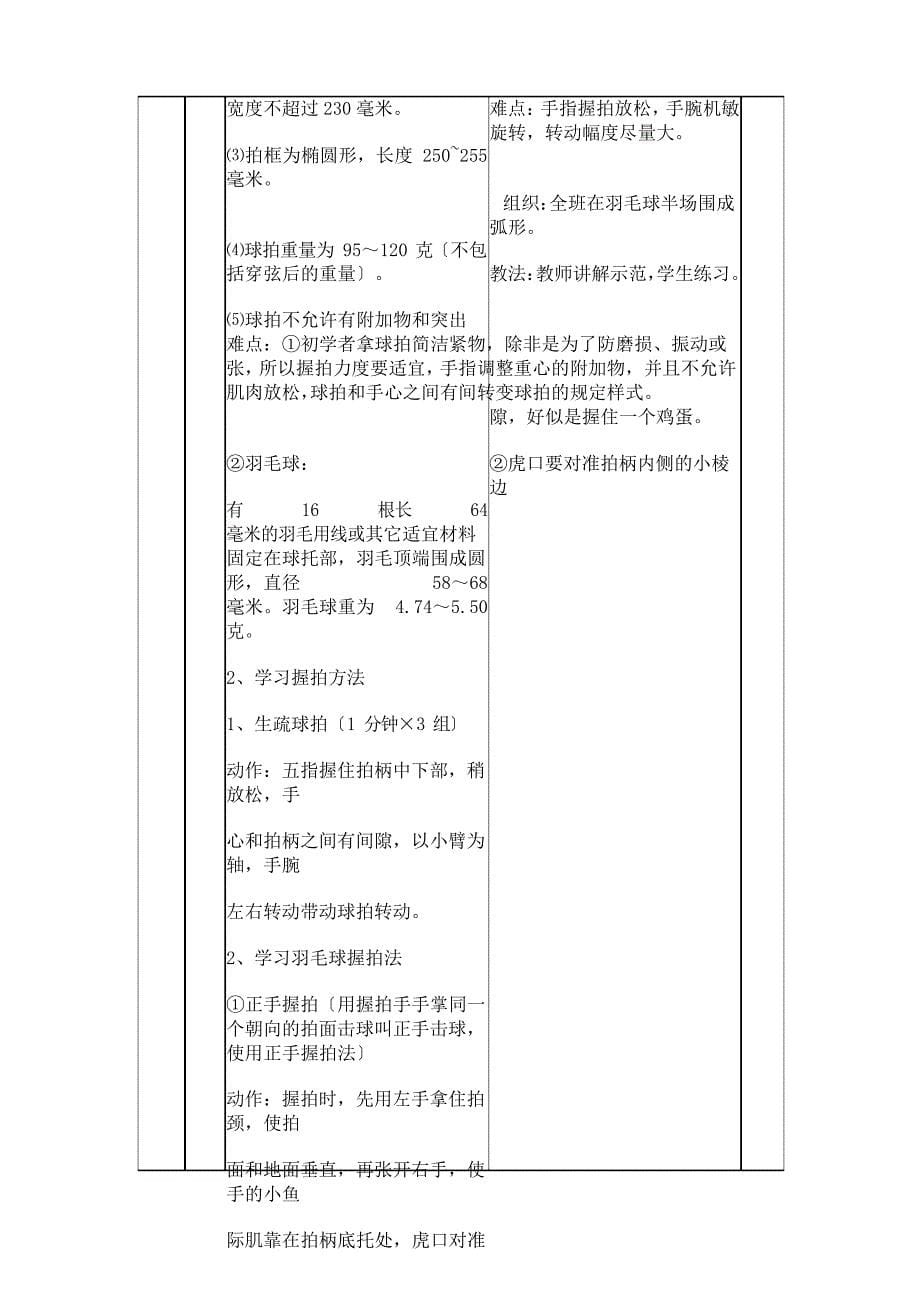 小学羽毛球教案全.doc_第5页