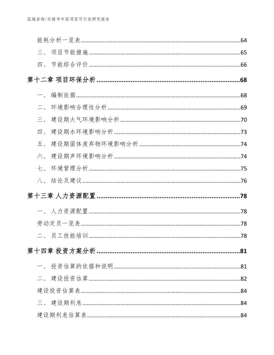 乐陵市中医项目可行性研究报告参考范文_第5页