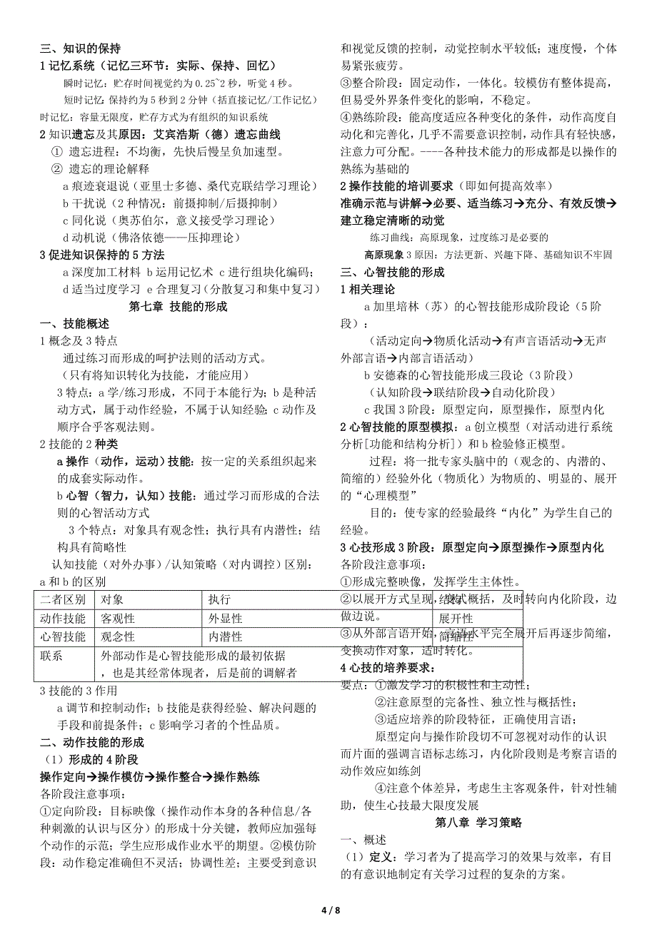 中学教育心理学复习资料_自己用心整理_实用_第4页