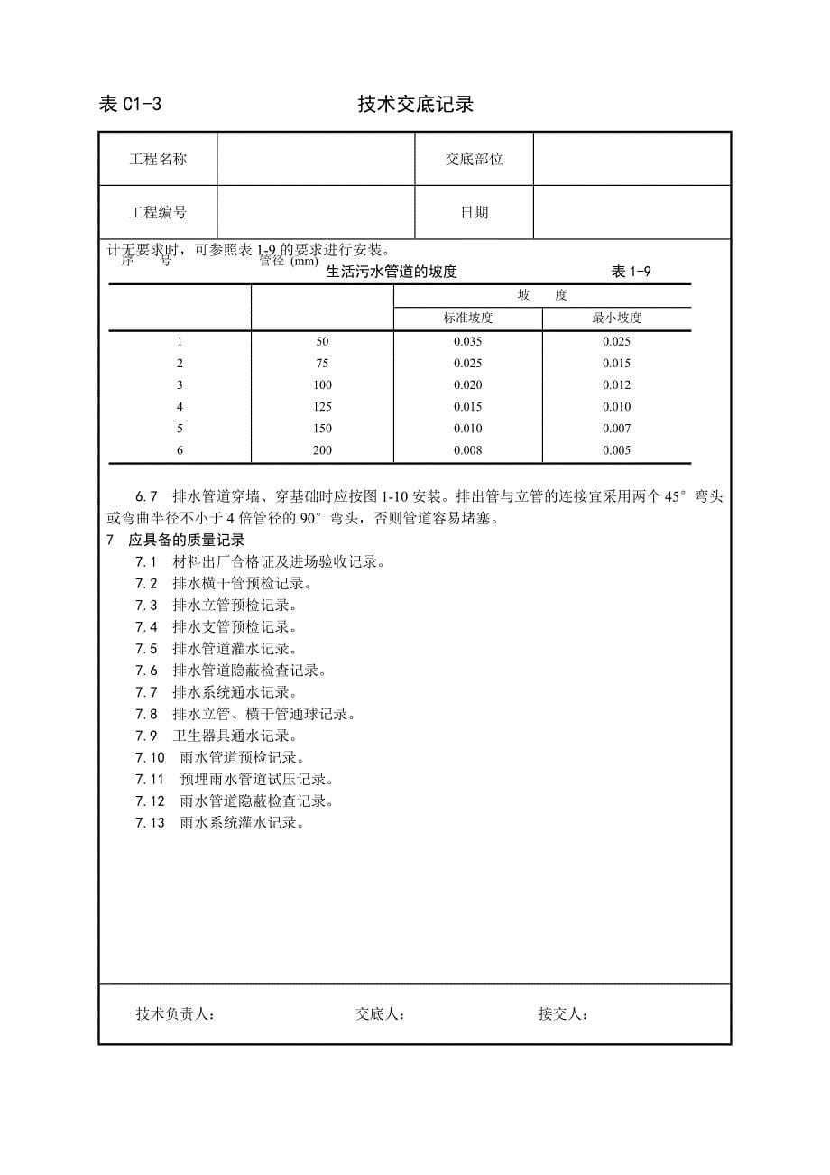 《施工组织设计》003_室内铸铁排水管道安装工艺8_第5页