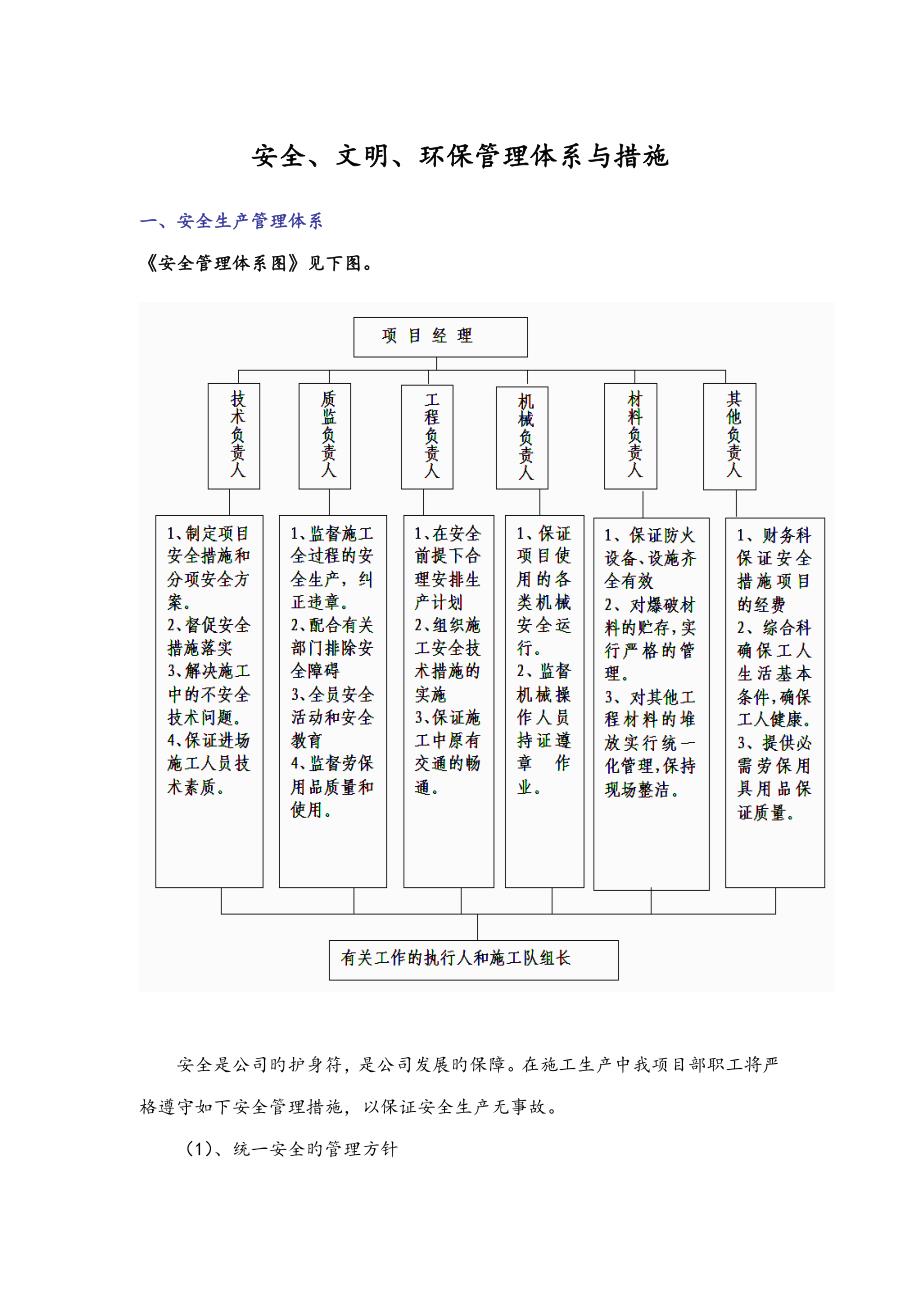 安全文明环保管理全新体系综合措施_第1页