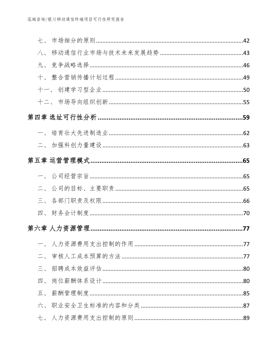 银川移动通信终端项目可行性研究报告_范文模板_第2页