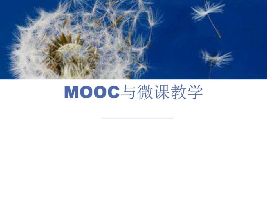 MOOC与微课教学PPT课件_第1页