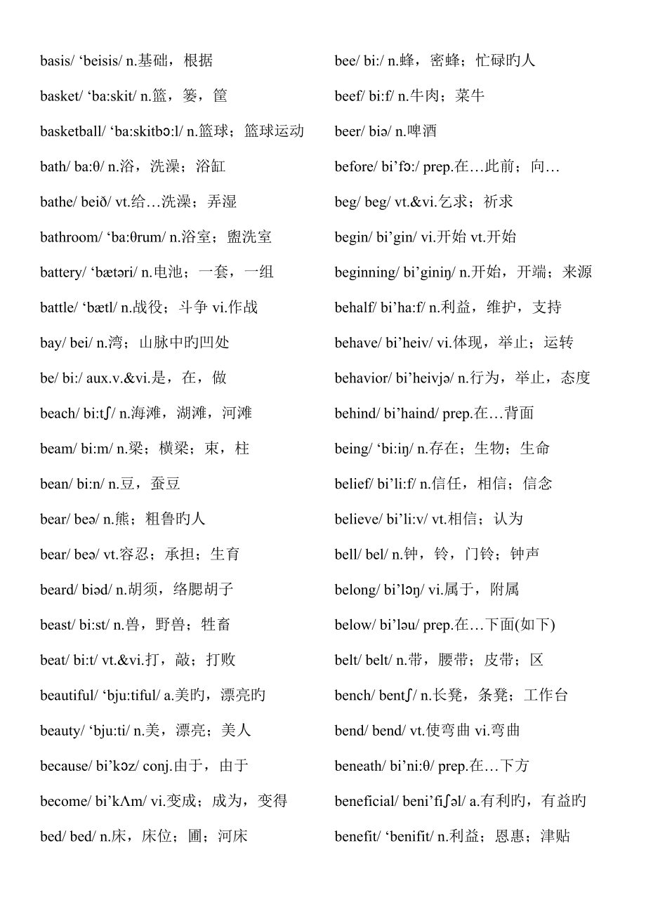 2023年大学必备英语四六级词汇汇总带音标.doc_第5页