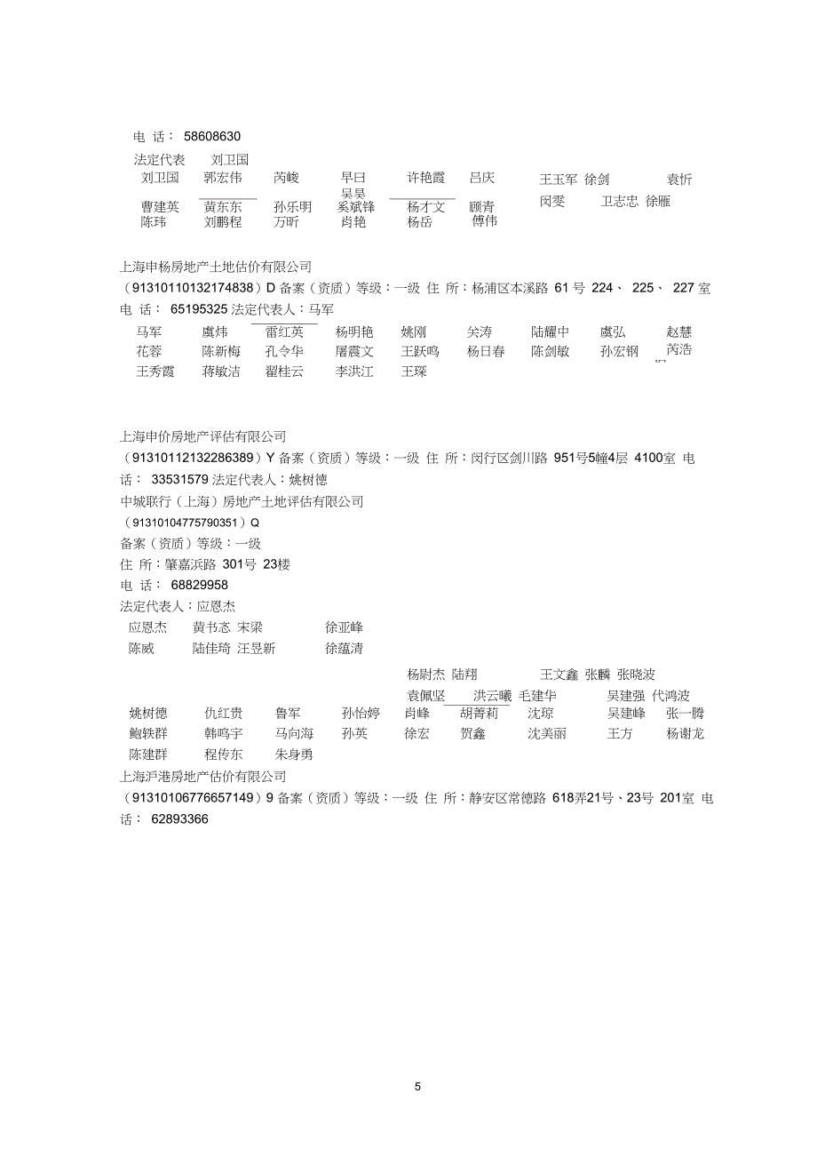 上海房地产估价师事务所有限公司_第5页