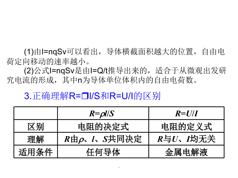 考点1电流电阻和电阻定律ppt课件_第2页