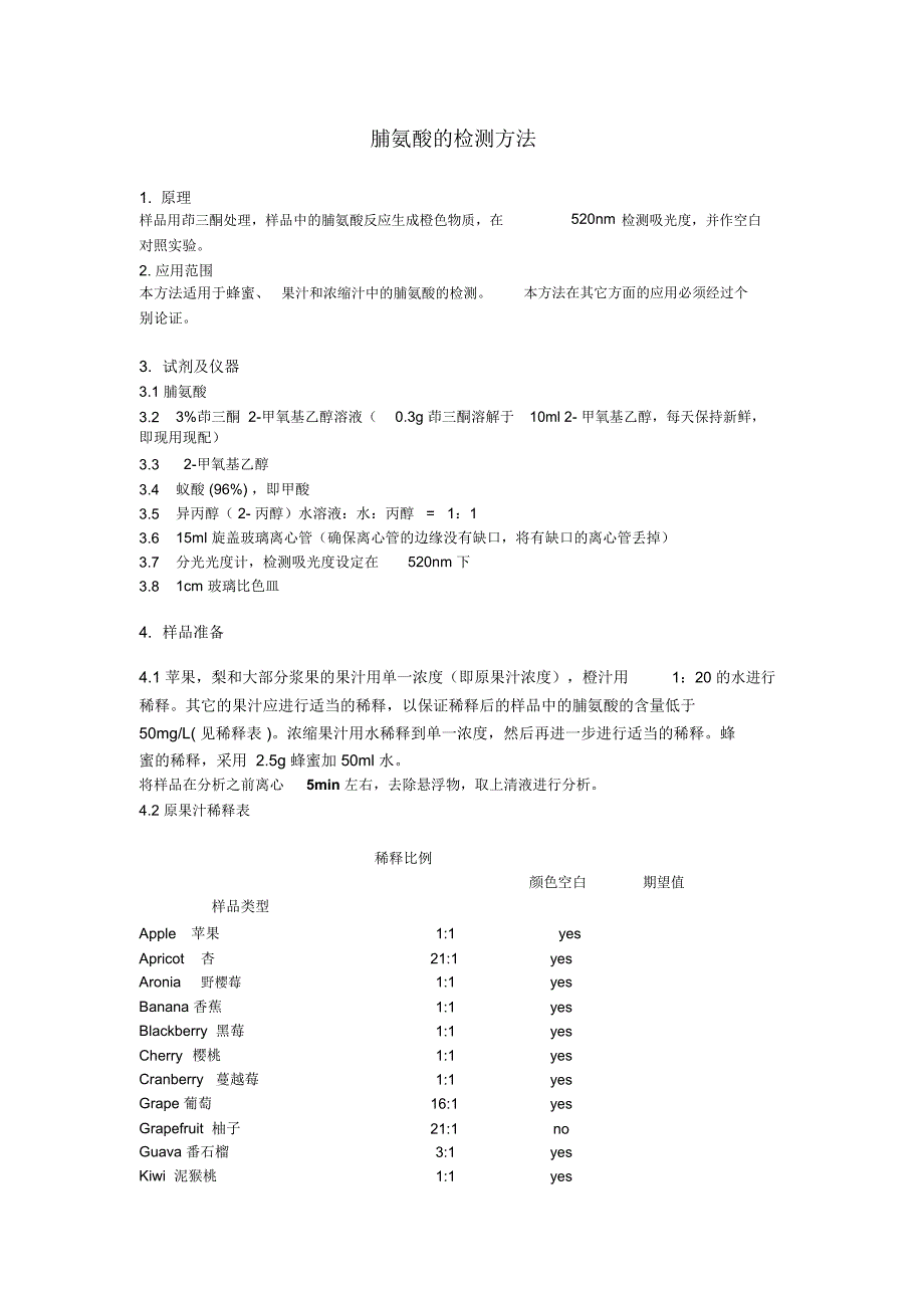 脯氨酸的检测方法_第1页