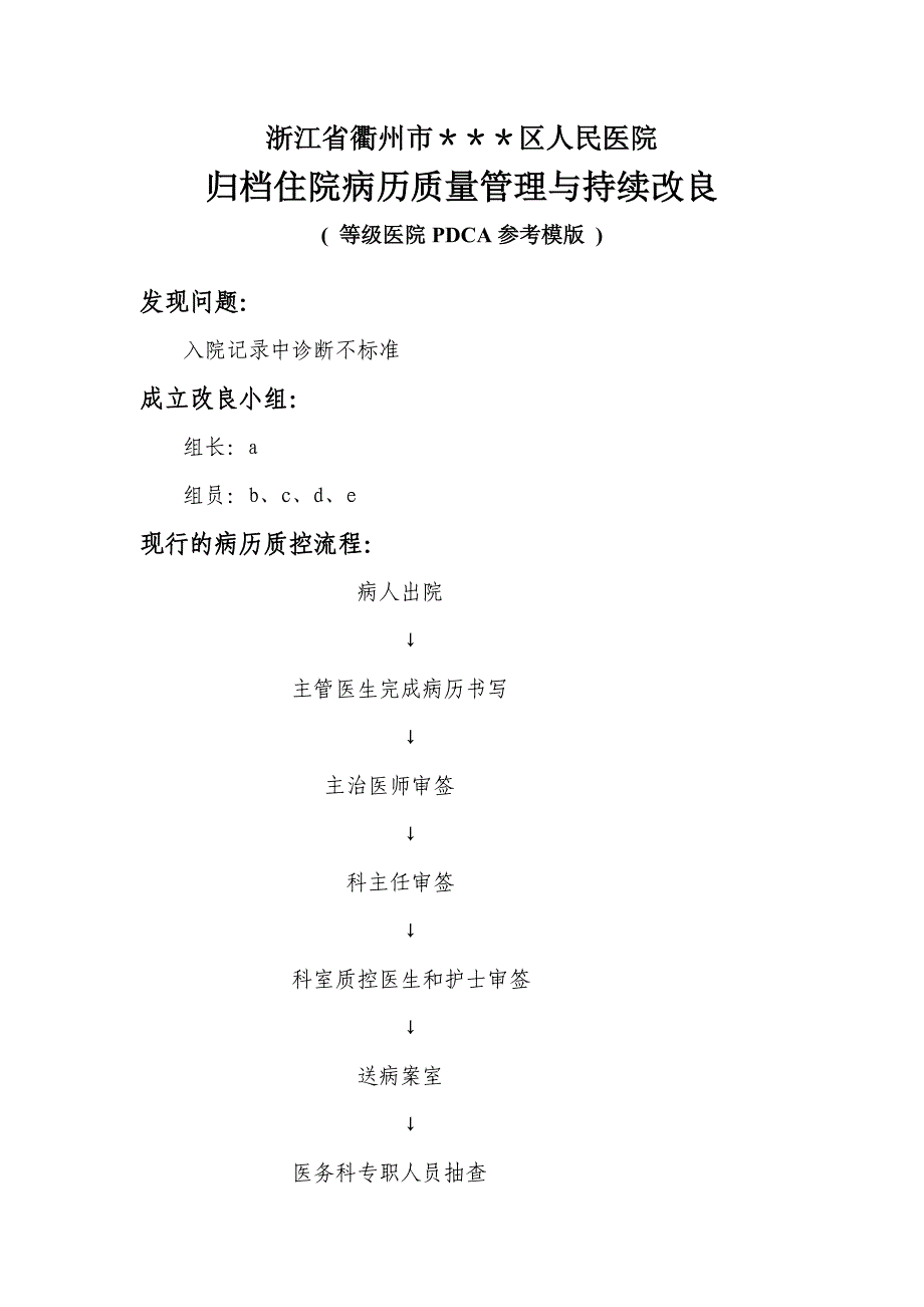 归档住院病历质量管理与持续改进(等级医院评审PDCA参考【完整版】_第2页