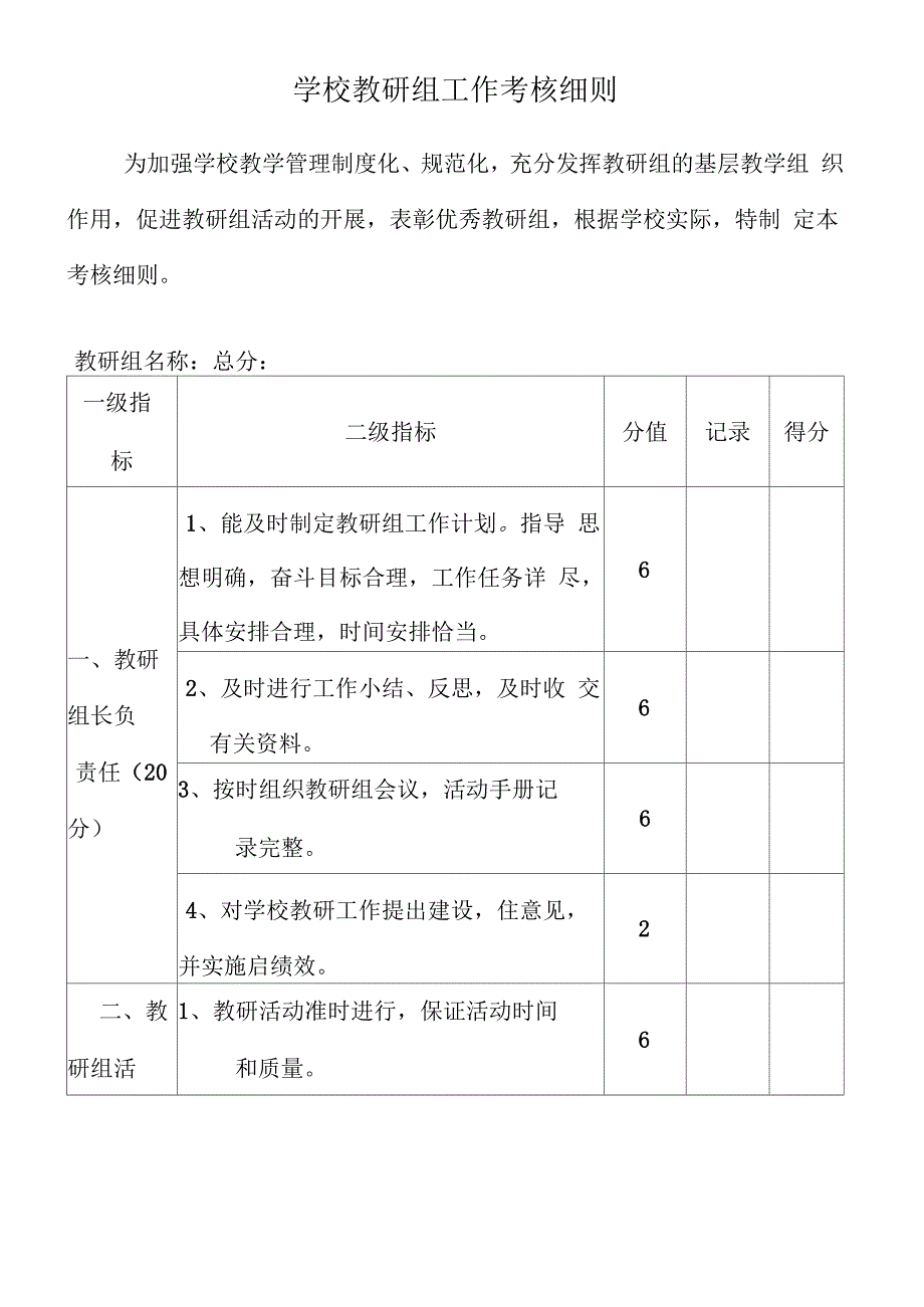 教研组考核细则_第1页