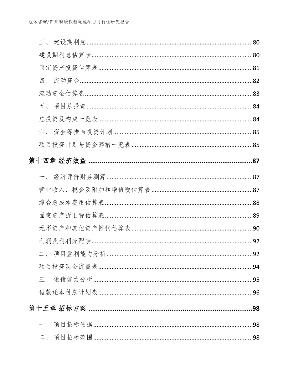 四川磷酸铁锂电池项目可行性研究报告【参考模板】_第4页