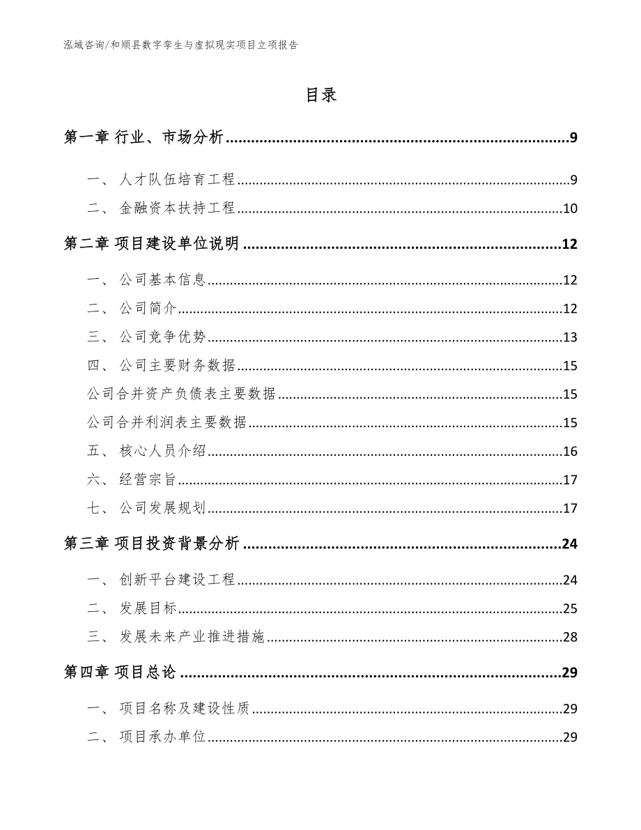 和顺县数字孪生与虚拟现实项目立项报告【模板范本】_第2页