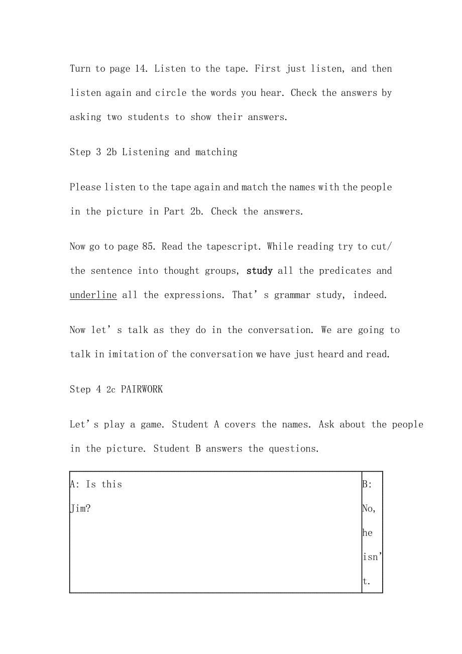 人教版新目标初中英语七年级上册Unit3教学设计方案.doc_第5页