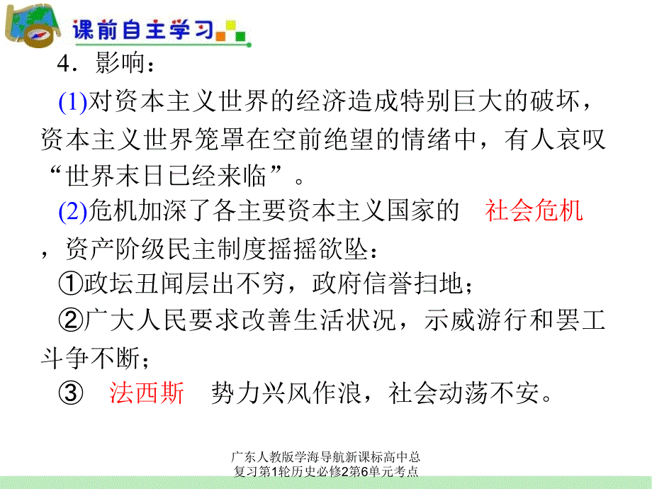 广东人教版学海导航新课标高中总复习第1轮历史必修2第6单元考点课件_第4页