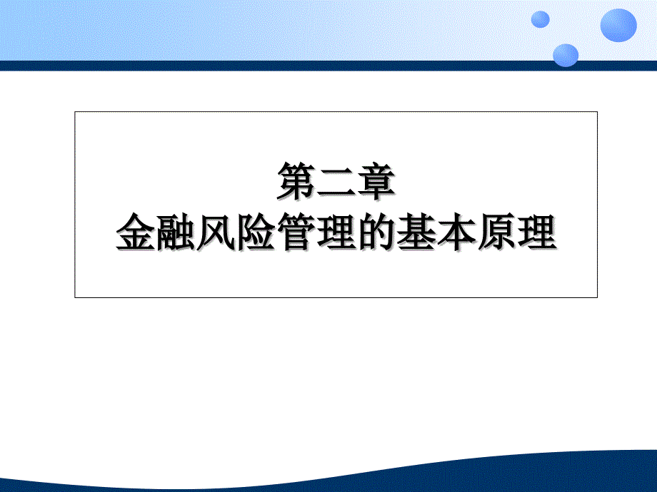 金融风险管理的基本理论_第1页