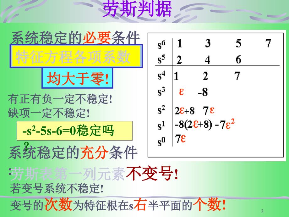 线性定常系统稳定性及稳定判据_第3页