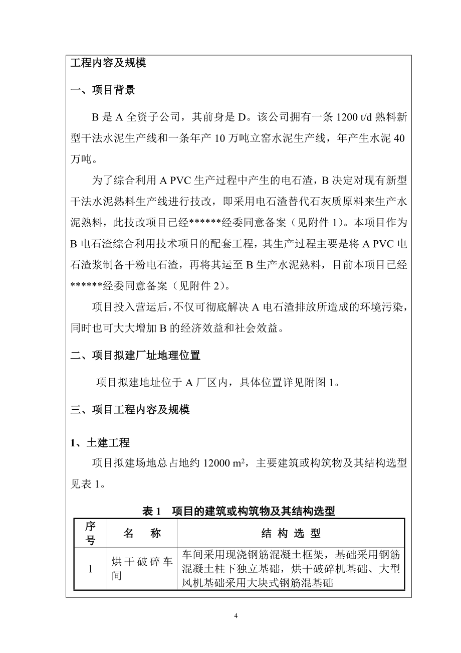 某公司电石渣综合利用项目报告表.doc_第4页