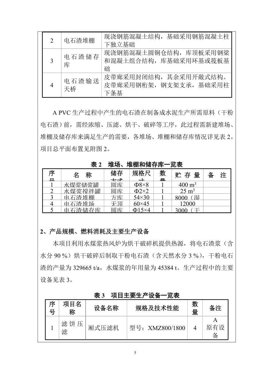 某公司电石渣综合利用项目报告表.doc_第5页