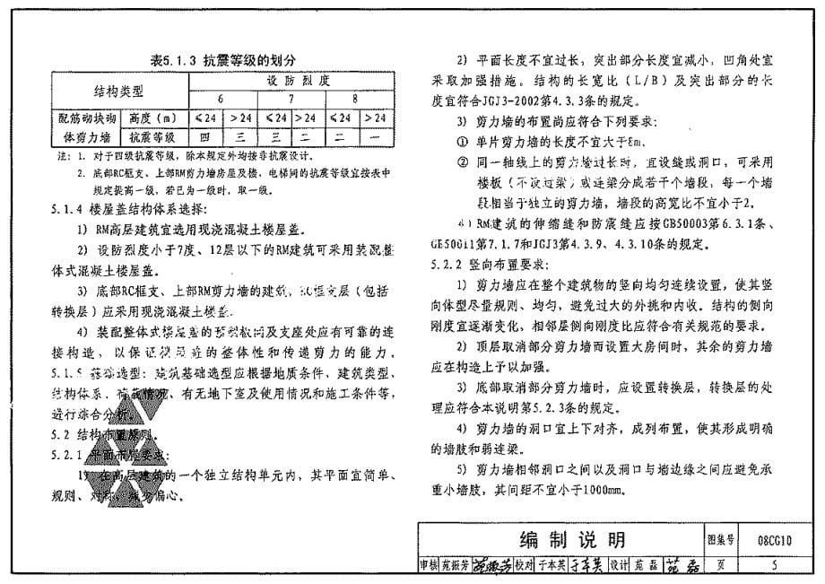 08CG10 配筋砼砌块砌体建筑结构设计计算示例_第5页