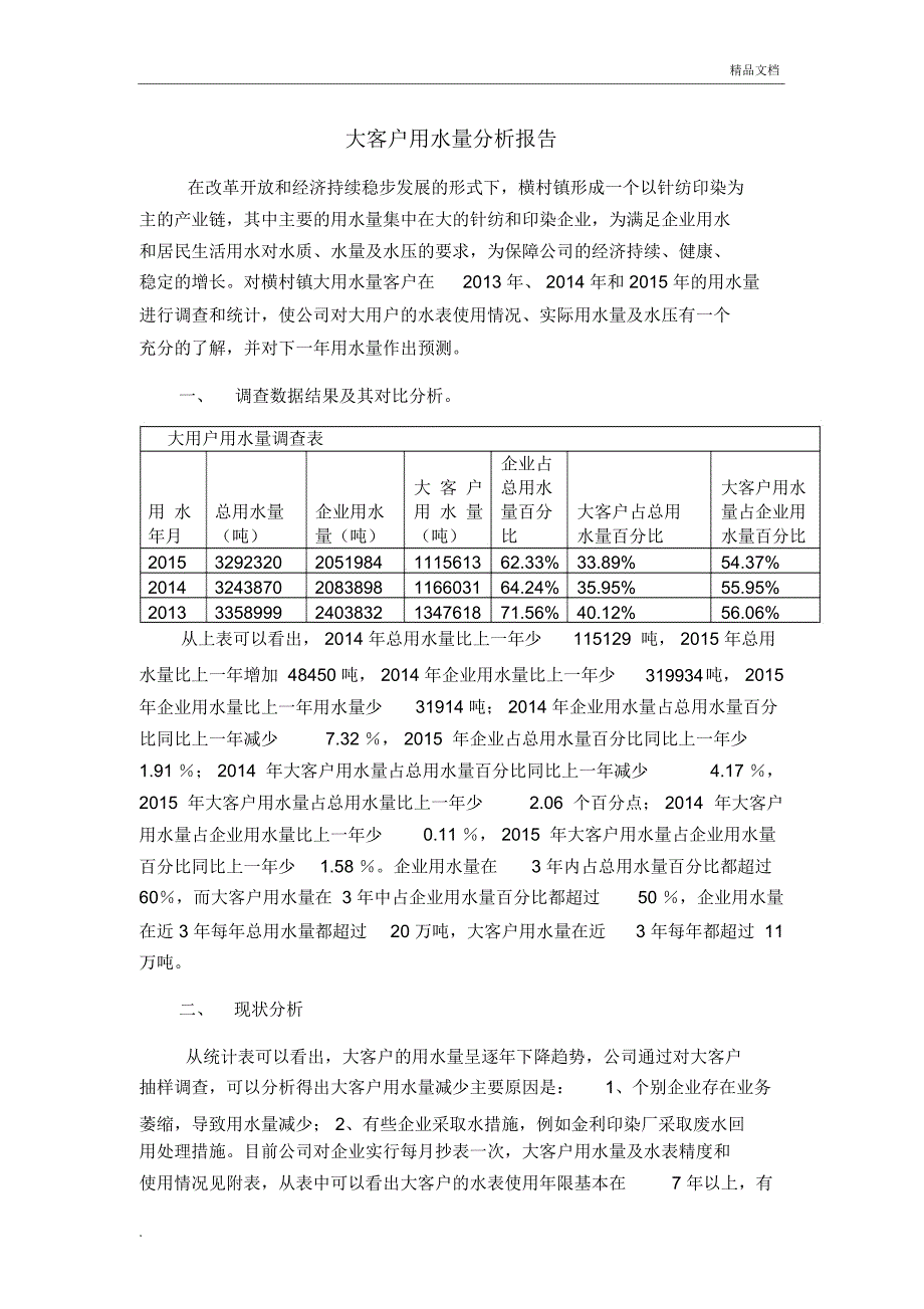 用水量分析报告_第1页