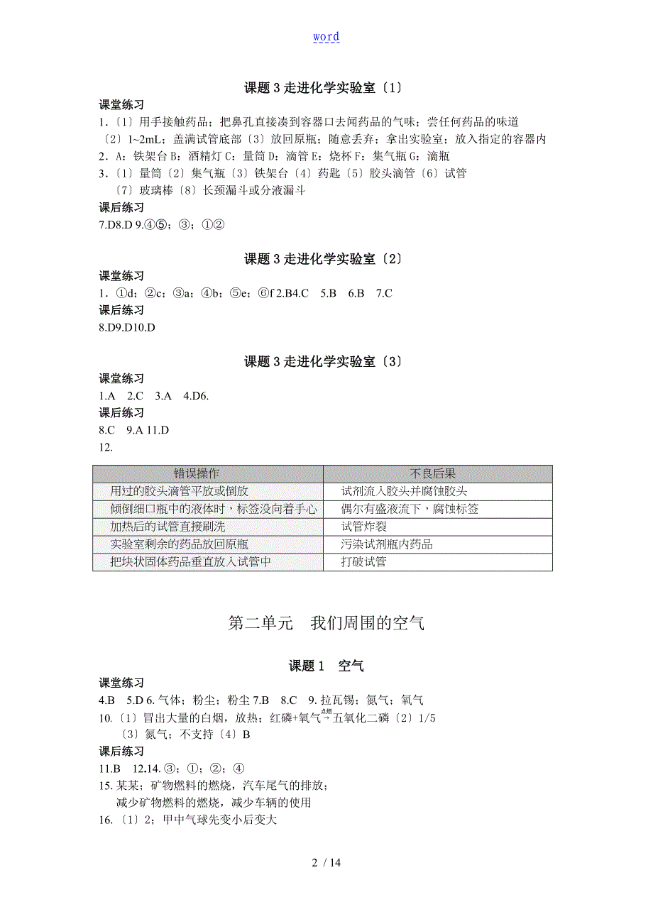 知识与能力训练化学九上问题详解_第2页