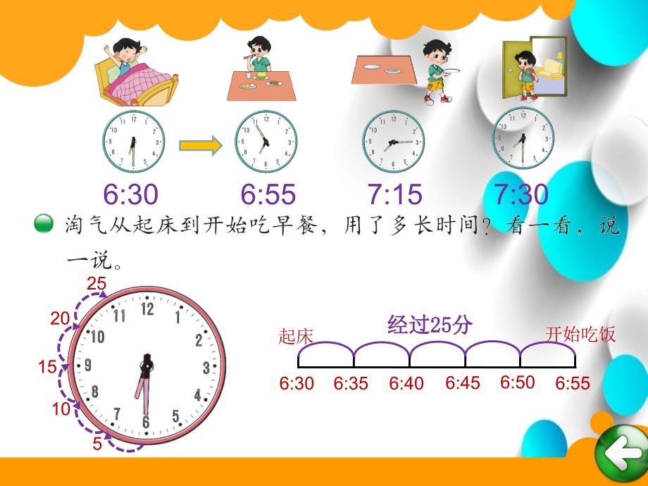 新版北师大二年级下7.3淘气的作息时间ppt课件_第4页