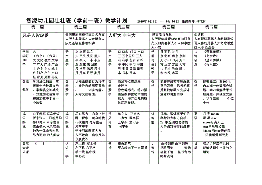 教学计划表_第1页