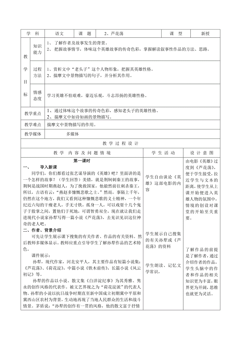 2.芦花荡教案.doc_第1页