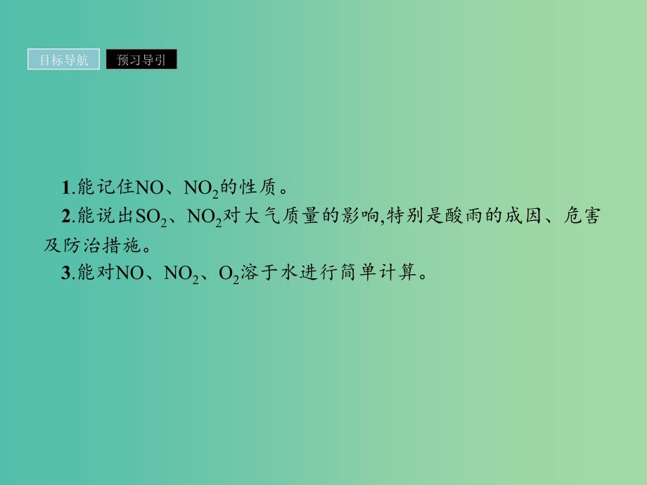 2019年高中化学 第四章 非金属及其化合物 4.3.2 二氧化氮、一氧化氮及酸雨课件 新人教版必修1.ppt_第2页