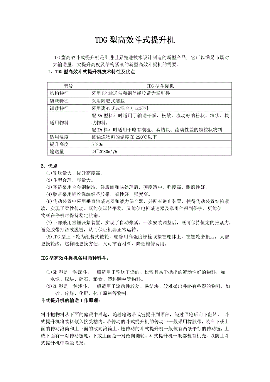 TDG型高效斗式提升机.doc_第1页