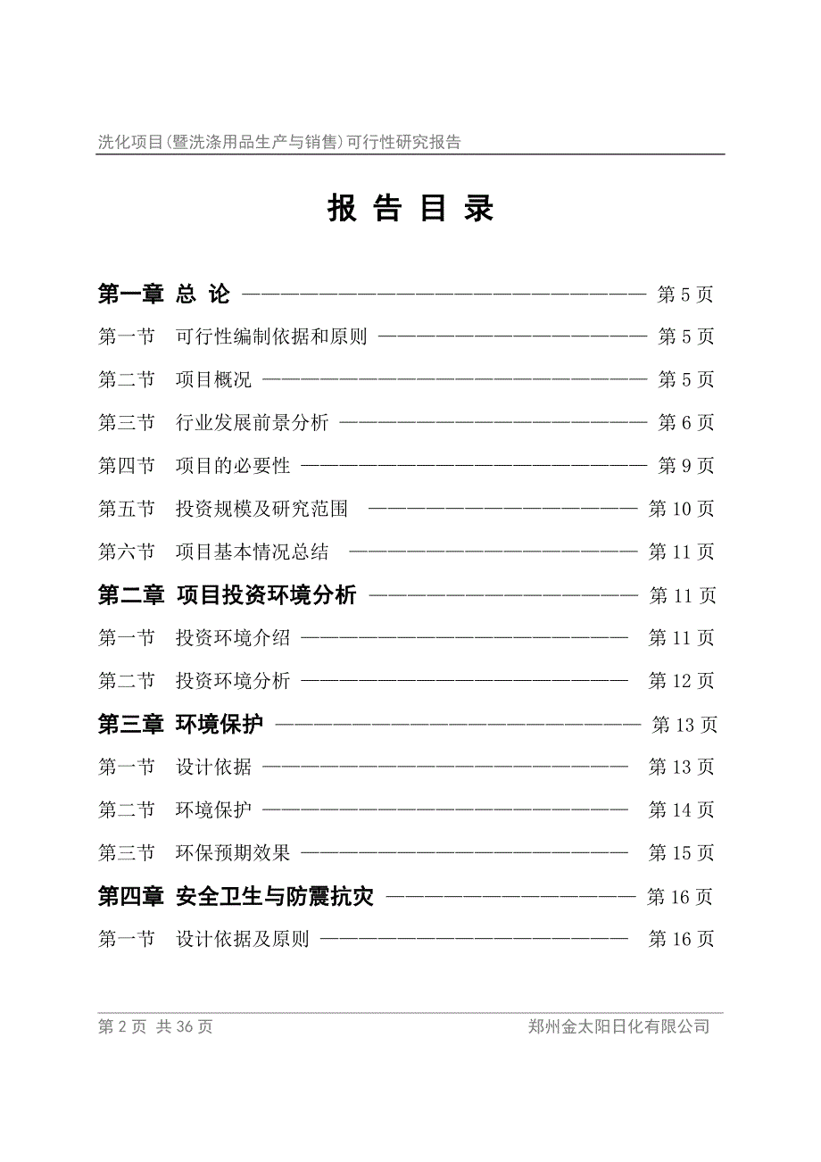 洗化项目(暨洗涤用品生产与销售)可行性研究报告.doc_第2页