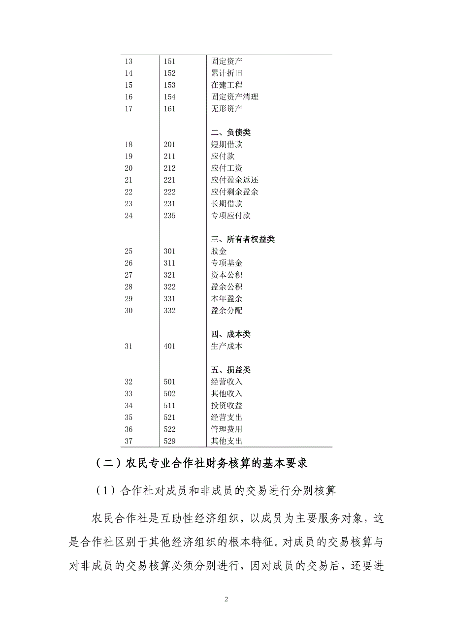 农民专业合作社财务管理和财务核算会计制度培训材料_第2页