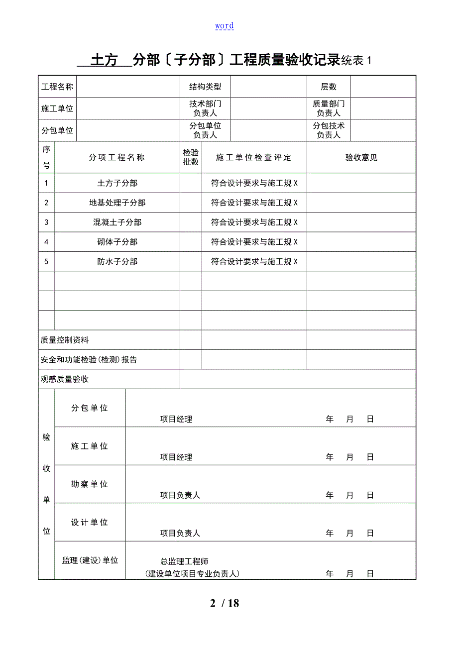 分部分项工程高质量验收记录簿表_第2页