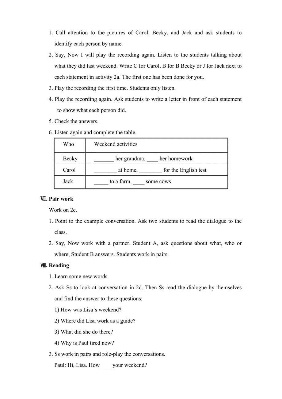 Unit12Whatdidyoudolastweekend教案_第5页