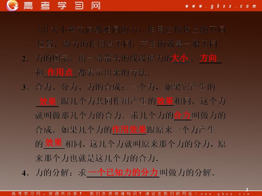 高中物理总复习课件 3.3 力的等效和替代 3_第3页