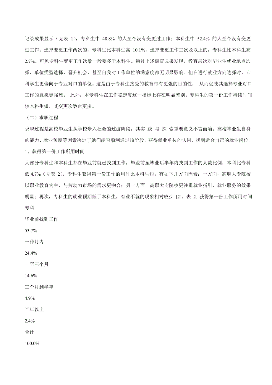 本、专科毕业生初次就业发展状况分析_第3页