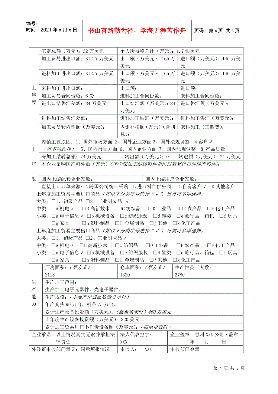 加工贸易企业经营情况及生产能力证明doc-加工贸易企业经_第4页