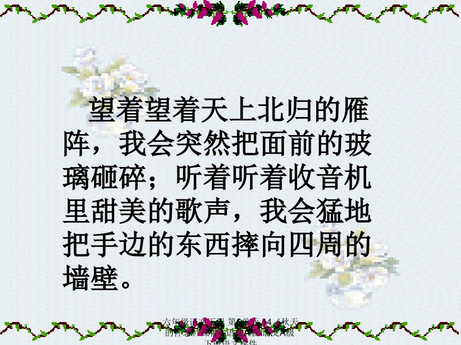 最新六年级语文下册第6单元14天的怀念课件4_第4页