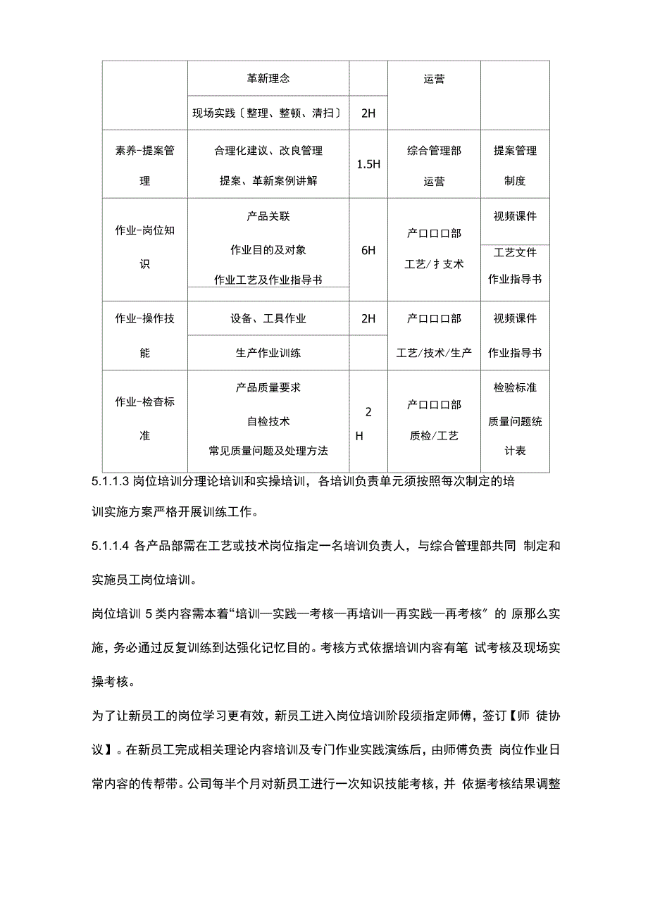 公司新员工及多能工培训管理制度_第4页