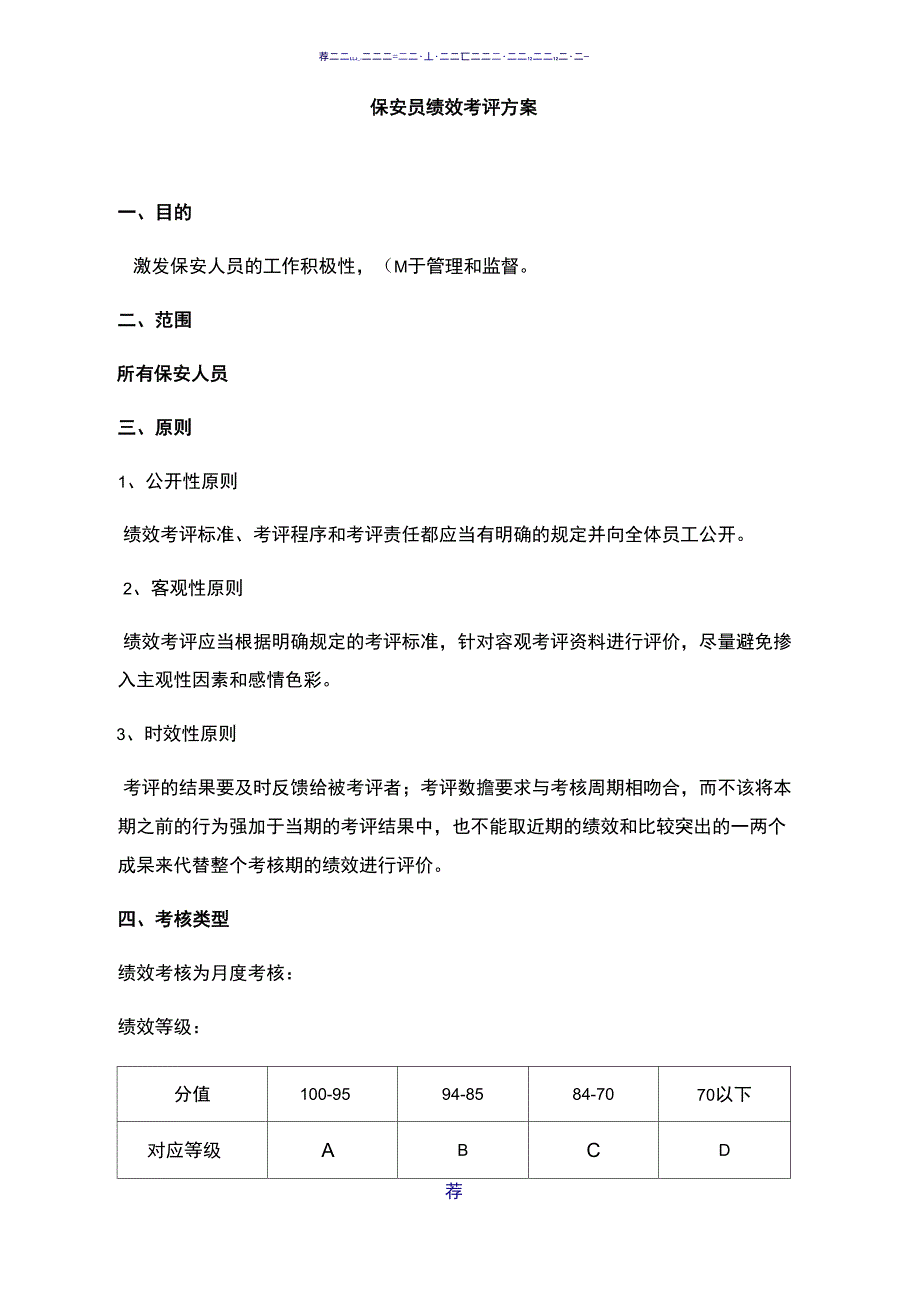 保安考核细则新规_第1页