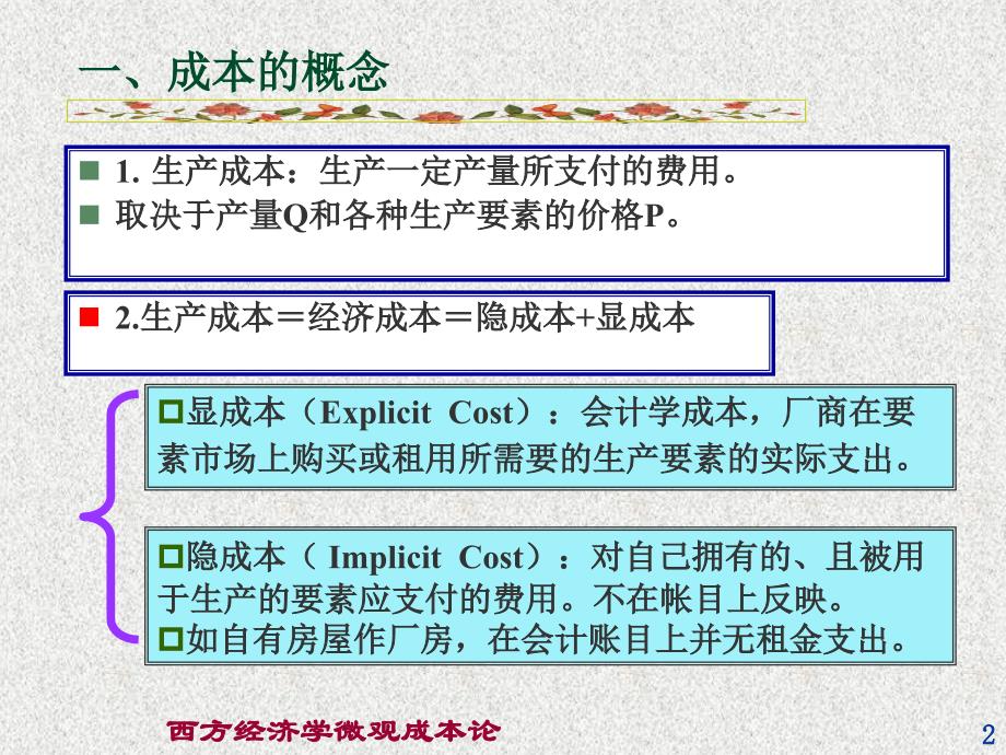 西方经济学微观成本论课件_第2页