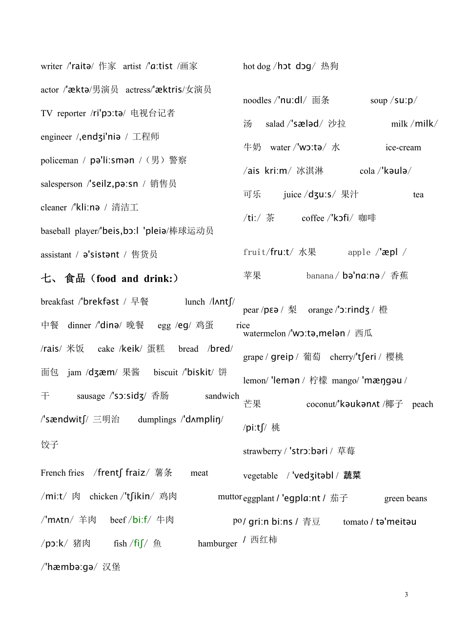 小学英语单词大全_第3页