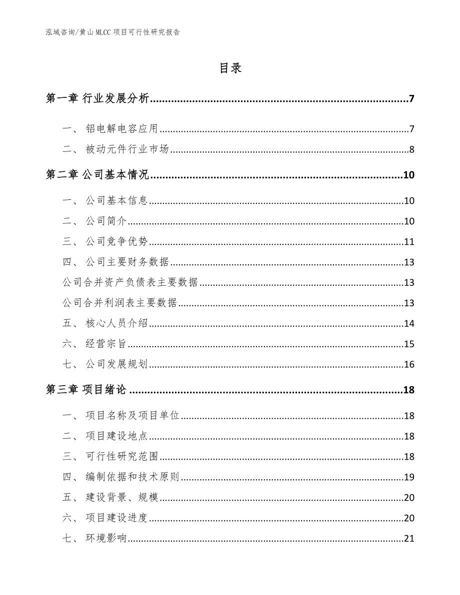 黄山MLCC项目可行性研究报告（范文参考）_第1页