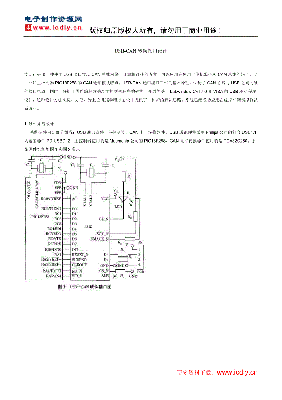 USBCAN转换接口设计_第1页